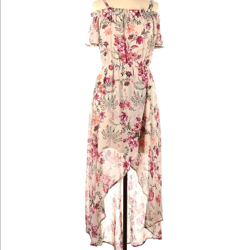 As U Wish Floral Chiffon Dress
